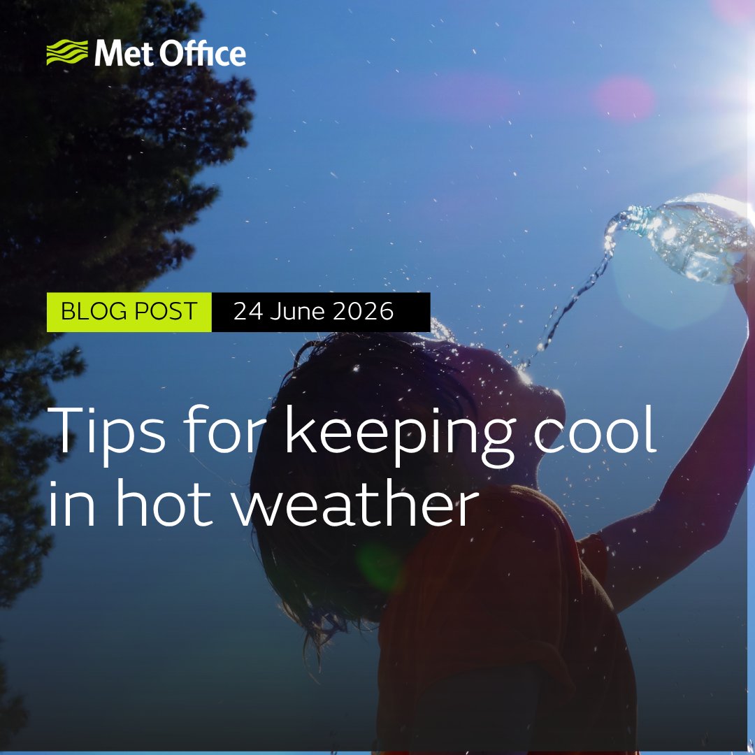 metoffice's tweet photo. Simple steps like keeping your home cool, staying hydrated and avoiding the hottest part of the day can help reduce the risk of heat-related illness. 

Read more tips for keeping cool in the hot weather➡️
https://t.co/w5HVuQPdbx https://t.co/6HoHugXx6Z