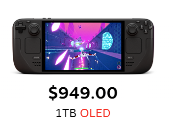 LouvainEventide's tweet photo. @JenosonTwit It's already affecting current gen consoles from before the AI hype. I purchased my Steam Deck (1 TB) for 650 plus tax. When it came back in stock a couple of weeks ago, that same console is now $300 more. https://t.co/CRVaQMKs6n