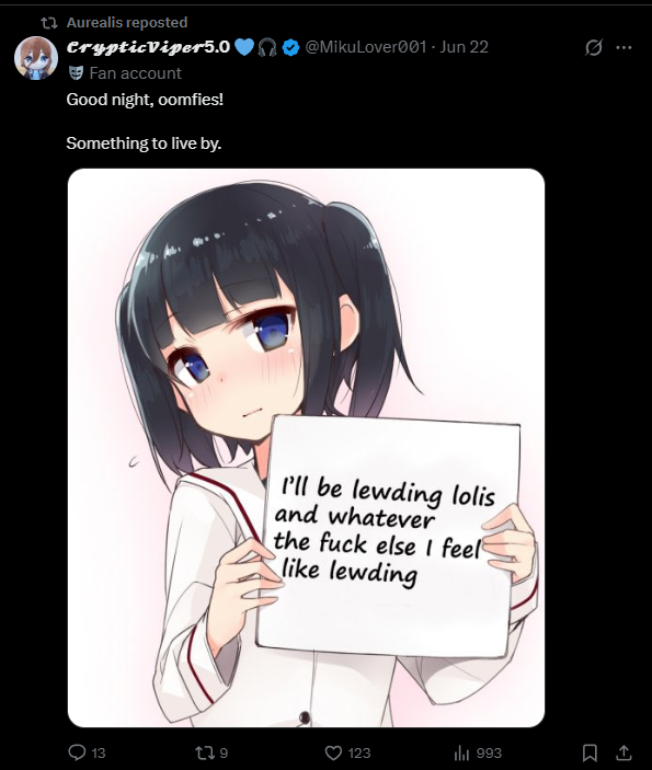 wizard404x's tweet photo. @AurealisDaPerv @theziennial69 I'm pretty sure you never started.
With you retweeting shit like this https://t.co/1VJgGWF9Bv