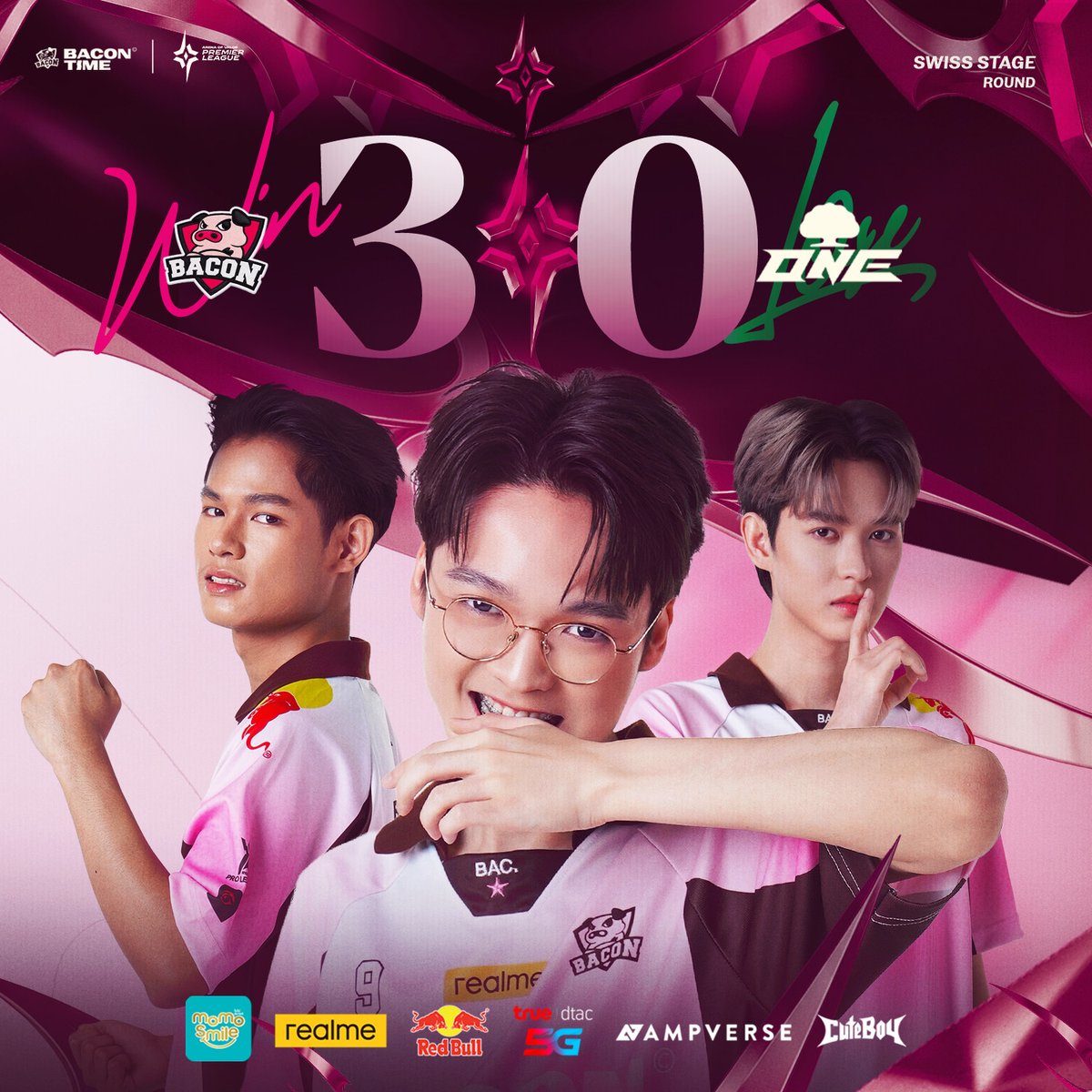 bacontimes's tweet photo. #APL2026 : พวกเราทำได้ !! ผ่านเข้ารอบน็อคเอาท์ เก็บวิน 3-0 🔥🔥🔥
.
𝐒𝐰𝐢𝐬𝐬 𝐒𝐭𝐚𝐠𝐞 รอบสาม (2-0) พวกเรา 𝐵𝑎𝑐𝑜𝑛 𝑇𝑖𝑚𝑒 🐷 เอาชนะ 𝑂𝑁𝐸 𝑇𝑒𝑎𝑚 🌳 ไปด้วยสกอร์ 3-0 ครับผม
.
หนุ่มๆ จะมีคิวลงสนามรอบต่อไป ในวันที่ 4-5 กรกฎาคม 📅 พวกเราจะทำให้เต็มที่ แล้วมาลุยด้วยกันต่อนะ
.
#ทีมBaconTime #Ampverse
#BACdiwa #APL2026VP
#SupportYourAPLclub