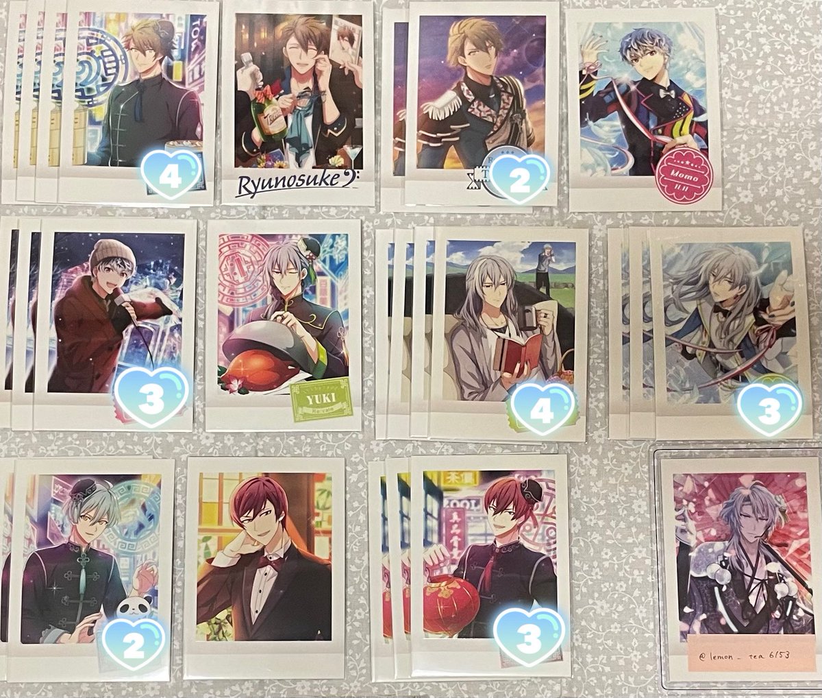 lemon_tea6153's tweet photo. 【交換】アイドリッシュセブン アイナナ ぱしゃこれ

譲:画像1〜5
求:画像6

＊郵送交換（2枚〜）
＊箔1⇄N2
＊検索からもお気軽にお声掛けください！ https://t.co/FaqiCL1g9T