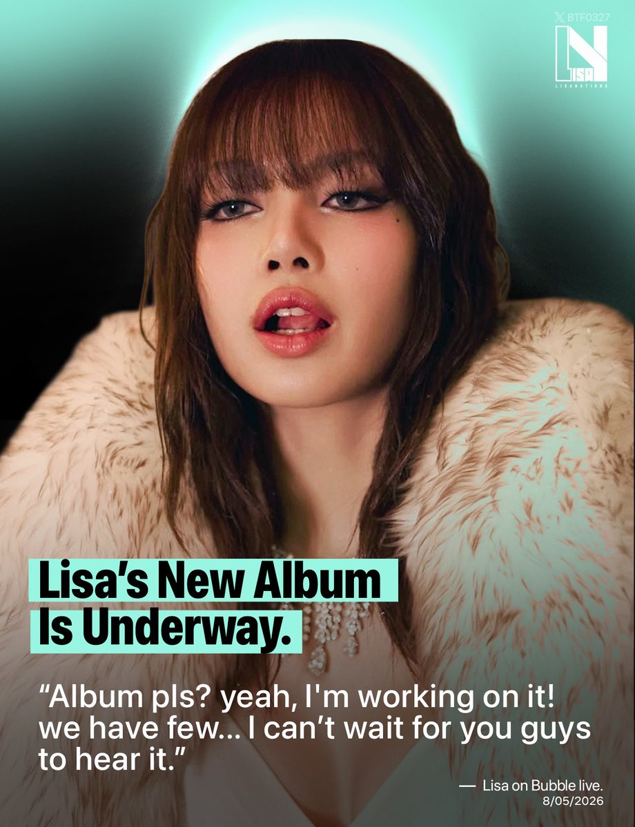 LISANATIONS_'s tweet photo. #LISA's new album is underway !

According to her latest Vanity Fair cover story, LISA is currently in the U.S. working on her sophomore solo album, which is still in its exploratory phase and is loosely tied to her upcoming Las Vegas residency. ✨

@wearelloud https://t.co/LecOYOjwWf