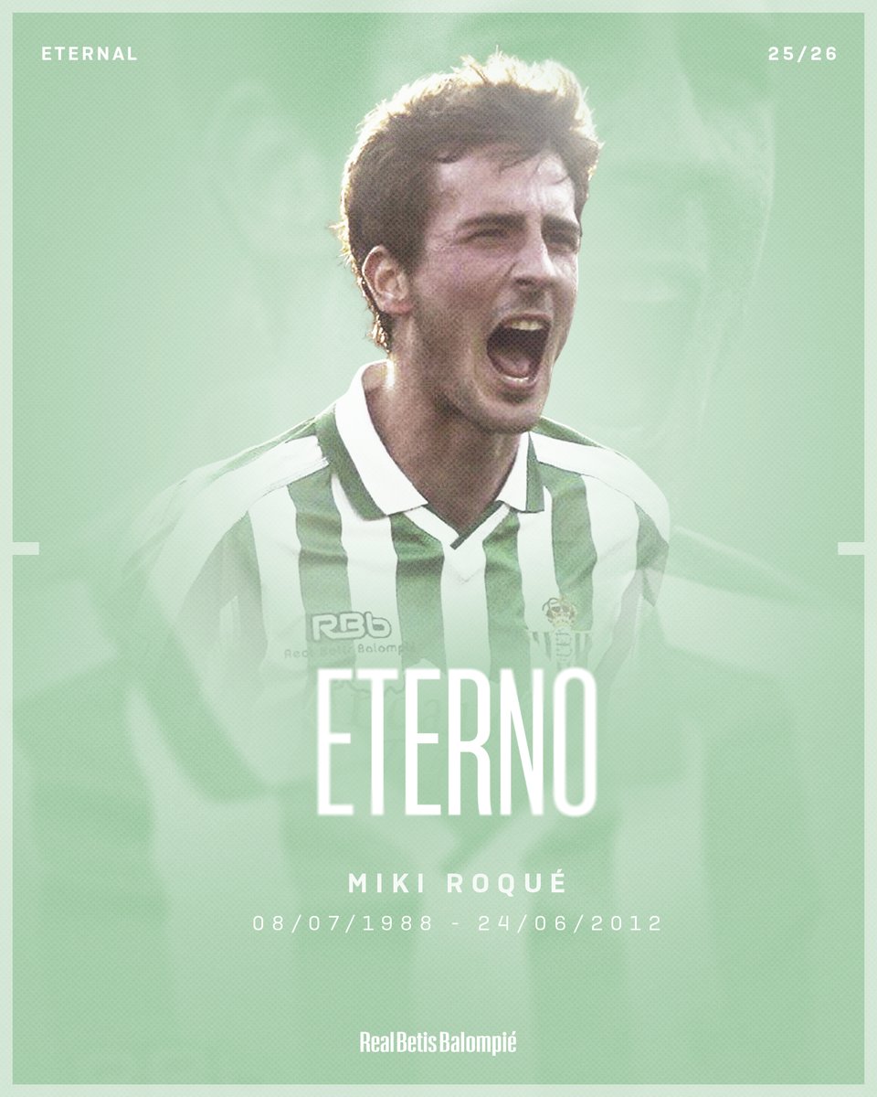 RealBetis_en's tweet photo. Fourteen years have passed since you left us, but your memory remains stronger than ever.

Forever in our hearts, Miki Roque 💚 https://t.co/9g4XaQqMb1