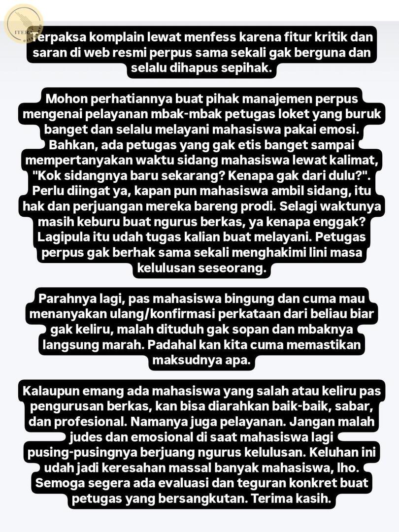 iteramfs's tweet photo. Itera! untuk pelayanan perpus GK-2 TERCINTA🫰 https://t.co/EZ3EgbdHTH