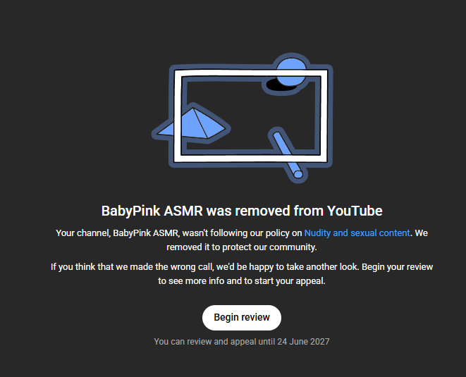 The channel I worked on for 6 years got deleted after 1 Strike. At the moment I don't know what to do. @TeamYouTube @YouTubeCreators I asked for your help, and I wake up to my life destroyed. https://t.co/BAzMe2p9F9