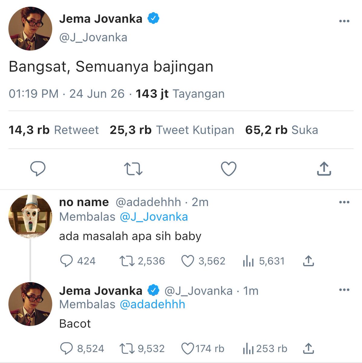 prdtagmila's tweet photo. #NETJJ AU 

Jema Jovanka, aktor dengan citra paling buruk di industri hiburan, mendadak dipaksa menikah dengan Nethan Shaka, pemilik perusahaan kaya yang selalu membawa tongkat ke mana pun ia pergi

NeJa universe 🖤🥕 https://t.co/vJAhyYoAXG