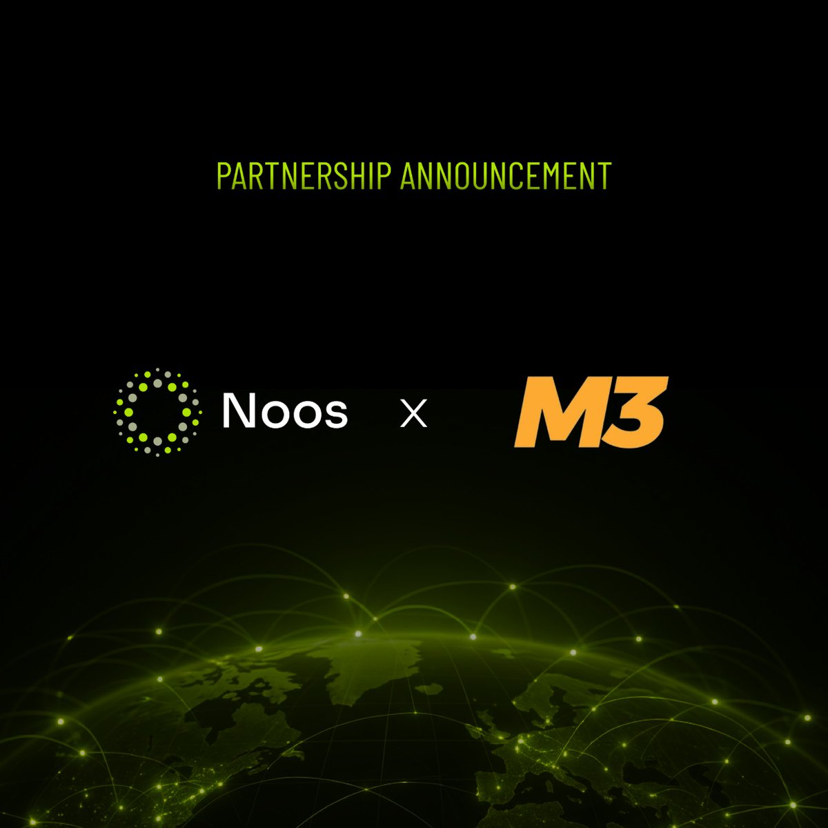 NoosProtocol's tweet photo. 🤝 Noos × M3 DAO Ecosystem Partnership Announcement

Noos will establish an ecosystem partnership with M3 DAO @M3DAO_global. The two parties will explore collaboration across AI Agent infrastructure, the Web3 ecosystem, digital asset applications, and real-world connectivity.

M3 DAO is a global, community-governed digital ecosystem dedicated to connecting Web3 with the real world. 

Noos is a decentralized economic settlement layer for AI Agents, making Agent work measurable, verifiable, and settleable, while turning AI Skills into callable and tradable on-chain assets.

Moving forward, both parties will combine their strengths in community ecosystems, Web3 applications, and infrastructure to jointly drive the real-world adoption of Web3 × AI applications.