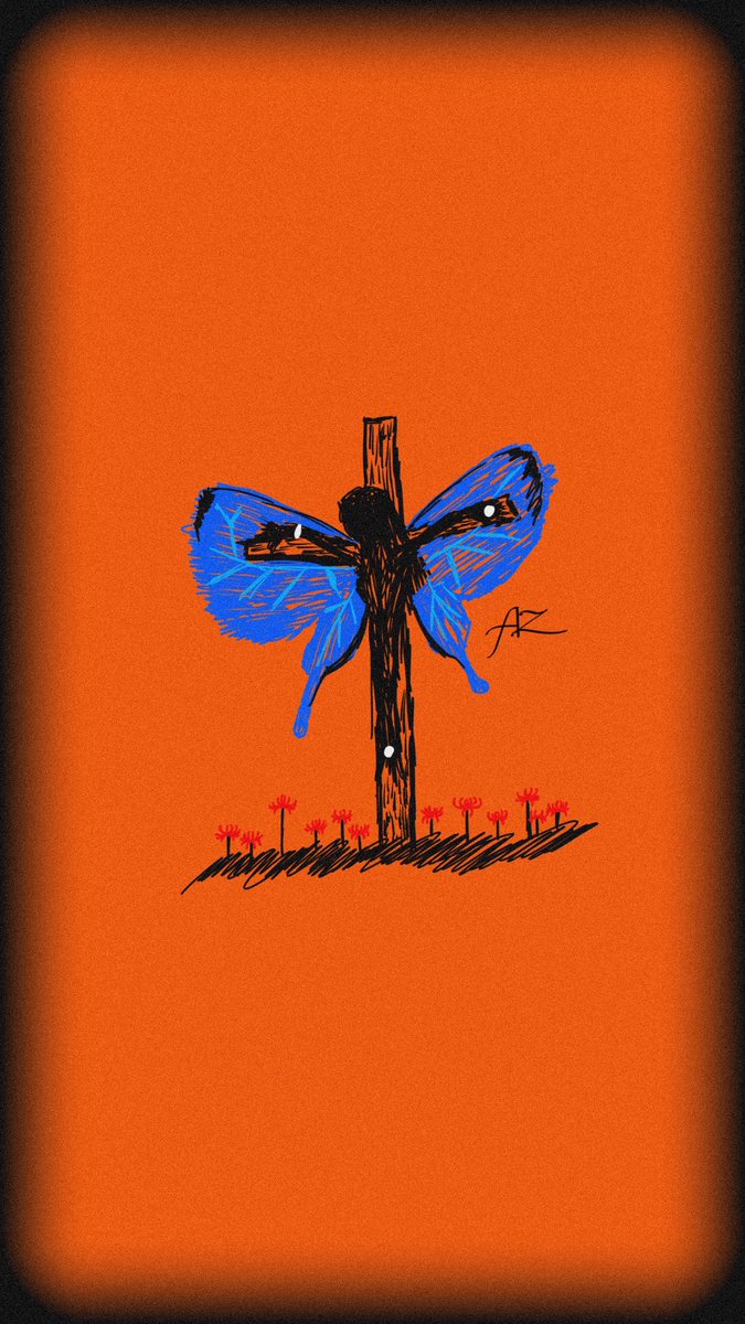 aru065's tweet photo. #アズギアの絵  #デジタルイラスト  #イラスト好きと繋がりたい 
「吊るされる蝶」
恨みや悲しみの赤の向こう側に大きな希望を見つけたくて。
青い蝶は大きな希望と言う意味を持っているして彼岸花の花言葉には悲しみと言う意味もある https://t.co/QKU8GlgOfN