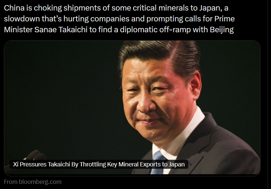 zhao_dashuai's tweet photo. Japanese companies are demanding their prime minister Takaichi to apologize to China.

As much as I want to see her on her knees, but like the prospect of a destroyed Japanese economy even more. https://t.co/uJ4HtziiVP