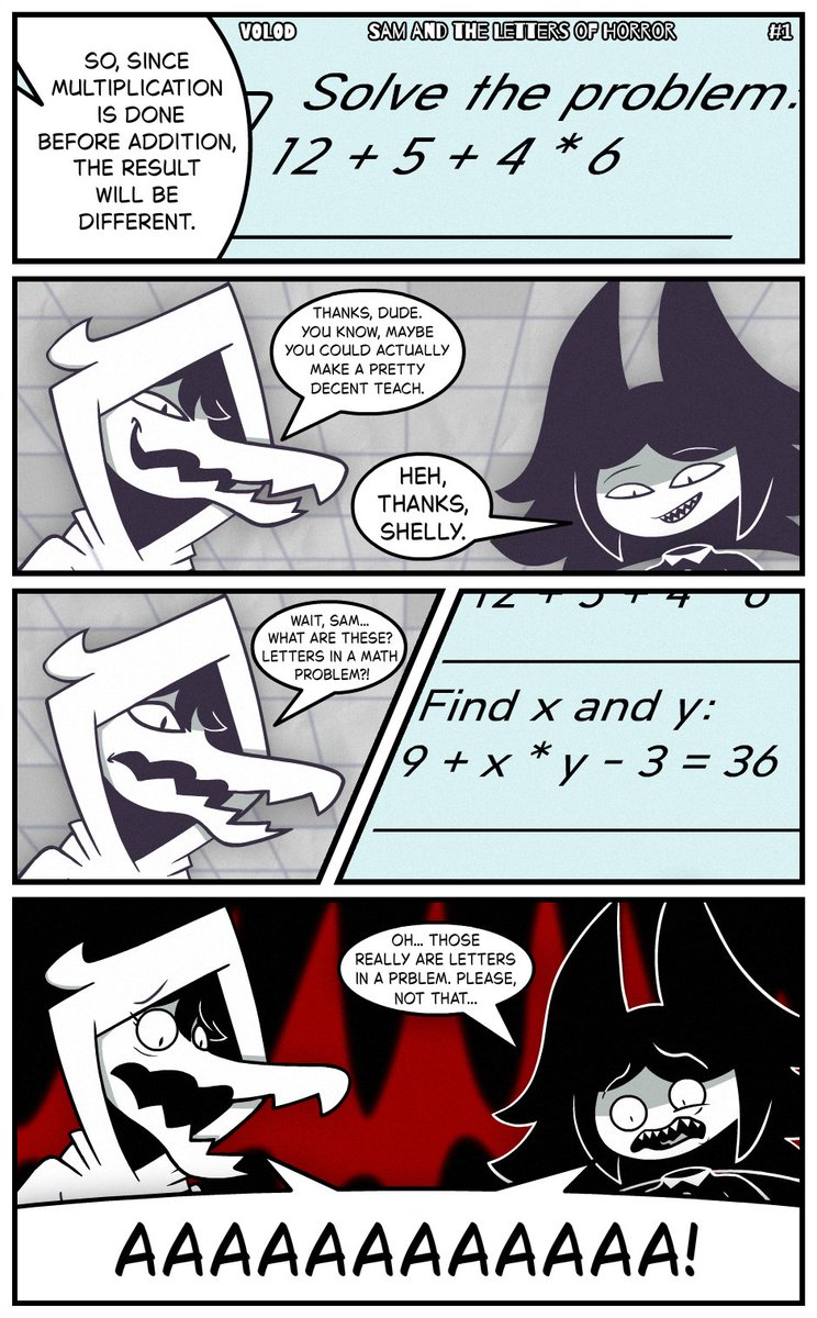 Quaint_Volod's tweet photo. Sam and the Letters of Horror
[REUPLOAD, the original was uploaded on 27.12.2025]

#SamCircle
#Comic #webcomic #minicomic #OC #fanOC #FundamentalPaperEducation #FPE #kaaatieverse
#MissCircle https://t.co/JnsGvTgWvQ