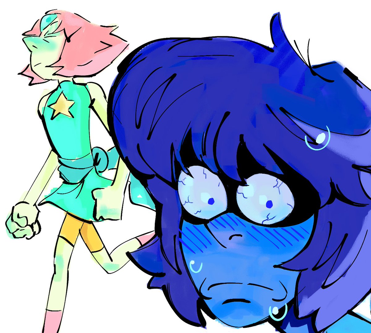pillarlage's tweet photo. Lapearl sketches I posted on fakedoe's server ( two characters I barely draw but I love it ) https://t.co/MxpKwvlJwp