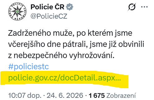 soudceooka's tweet photo. @zakonaodvaha @PolicieCZ @vnitro Tohle je „klikací“ odkaz: https://t.co/xxGsk3GYfq