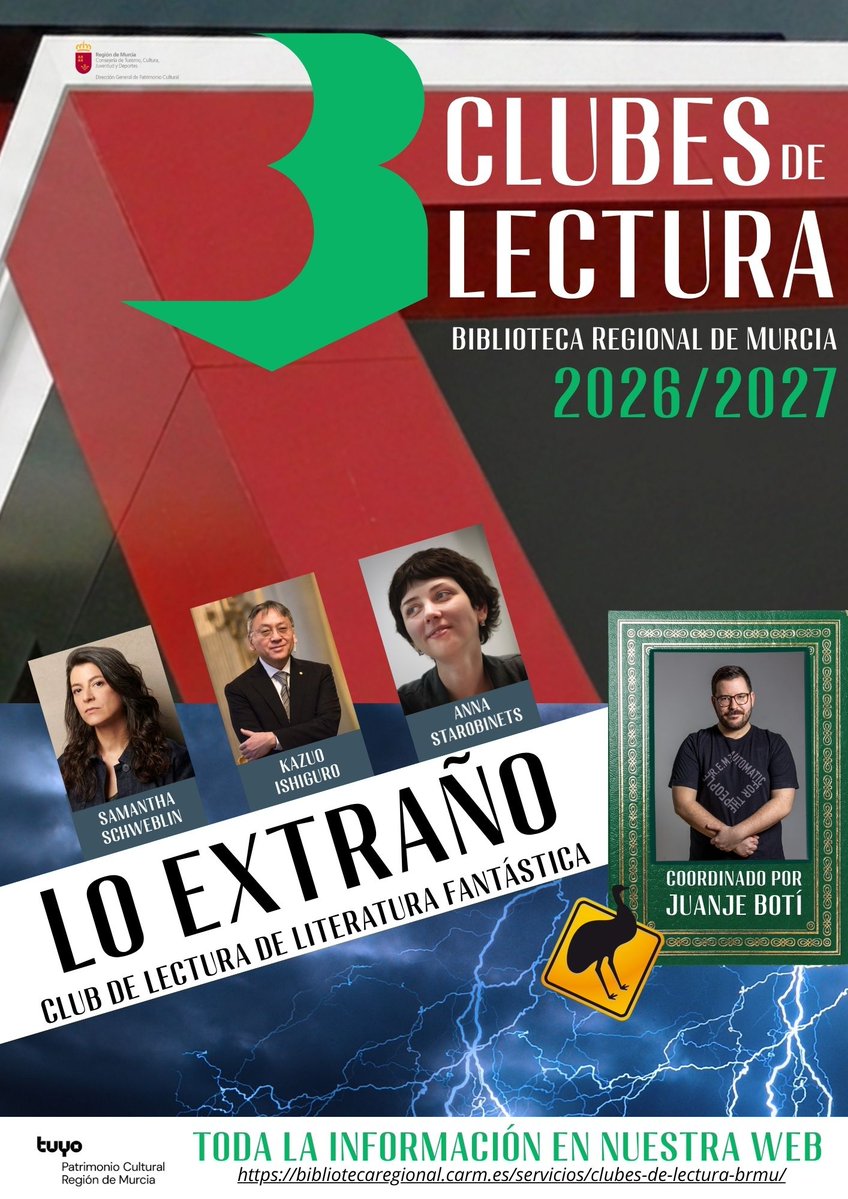 brmu's tweet photo. Abierto el plazo de inscripción en nuestros nuevos clubes de lectura hasta el 30 de junio.
🦠Club de lectura 'Lo extraño' coordinado por el historiador y miembro de @AdAbsurdum Juanje Botí.
👁️Toda la información e inscripción en: https://t.co/V2zC3n8Apv https://t.co/3LeFE5gz9b