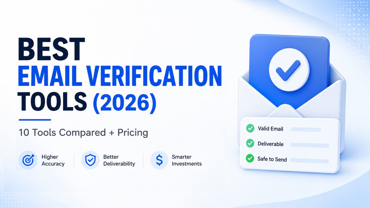 KrManaswi's tweet photo. Just dropped a deep dive: I tested 10 Email Verification Tools on a real 10k email list for cold outreach in 2026.
Google + Microsoft are cracking down hard - one wrong move and your domain is cooked.
Full breakdown + pricing + winner 👇 https://t.co/CxxARiVZ3e https://t.co/cSfj9jIVtt