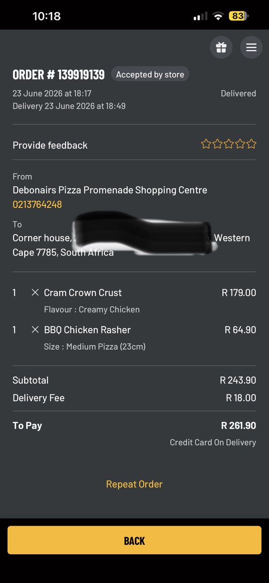 cliveflyboy's tweet photo. @DebonairsPizza I just Dmd you my contacts https://t.co/bsx5uJg5go