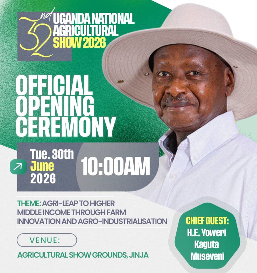easternbou88247's tweet photo. Ladies and gentlemen the 32 agriculture show is back starting on 26th June to 05th July and the guest of honor is the president of uganda Yoweri k Museveni please i call upon all companies, institutions, schools and individuals  to come and learn new skills in farming https://t.co/6i5LXXfpH6