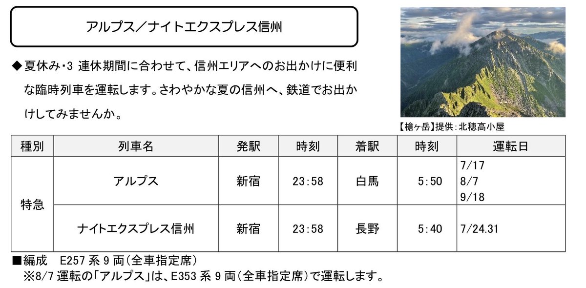 yuudoraaa's tweet photo. 7/31は国内で4種類も夜行列車が走るっぽくて激アツ

・サンライズ
・WEST EXPRESS銀河(紀南夜行)
・ナイトエクスプレス信州
・500系団体夜行新幹線

いよいよ新幹線も夜行運転始めてきてるし、夜行列車の人気が上がってきてるぞ https://t.co/5IHYzz8oWT