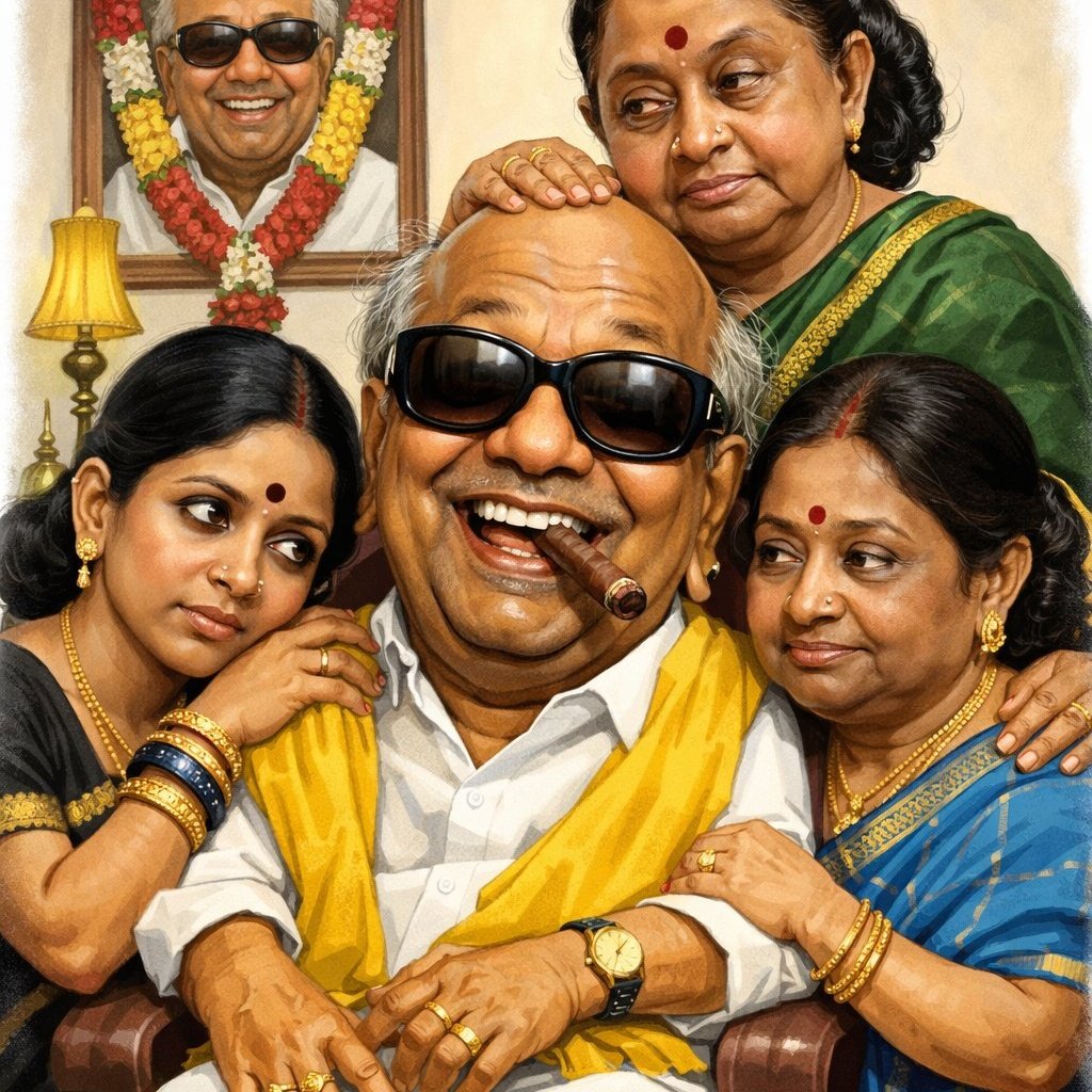 maxYverstappan's tweet photo. @Hryindex Dr Kalaignar Karunaneedhi.
Married a third wife, who was younger than Second wife's son Stalin(former CM)

Only legally married wives count is 3. We don't know about extra setups and their children. https://t.co/GgO6ALfPQh