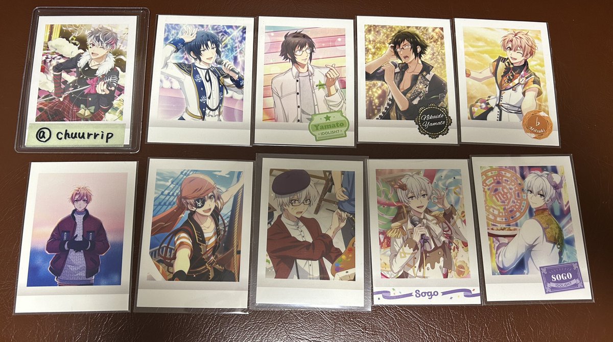 chuurrip's tweet photo. 【交換】アイドリッシュセブン アイナナ ぱしゃこれ 第16弾 過去弾

(譲)　環、ナギ、陸、楽、龍之介、
　　(一織、大和、三月、環、壮五、ナギ、陸、天、龍之介、悠、トウマ)
＊過去弾 環は初期汚れがあります

(求) 16弾>過去弾
　　百、千>悠、巳波 https://t.co/g6r8ISbn52