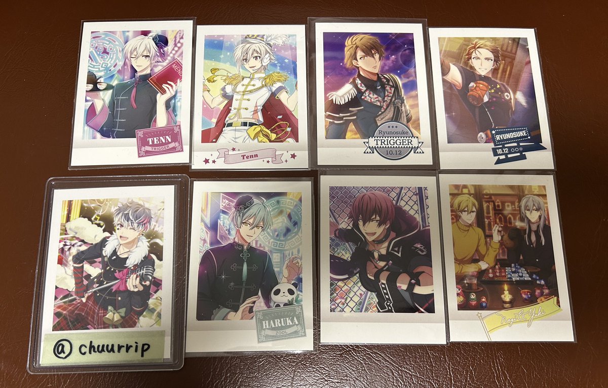 chuurrip's tweet photo. 【交換】アイドリッシュセブン アイナナ ぱしゃこれ 第16弾 過去弾

(譲)　環、ナギ、陸、楽、龍之介、
　　(一織、大和、三月、環、壮五、ナギ、陸、天、龍之介、悠、トウマ)
＊過去弾 環は初期汚れがあります

(求) 16弾>過去弾
　　百、千>悠、巳波 https://t.co/g6r8ISbn52