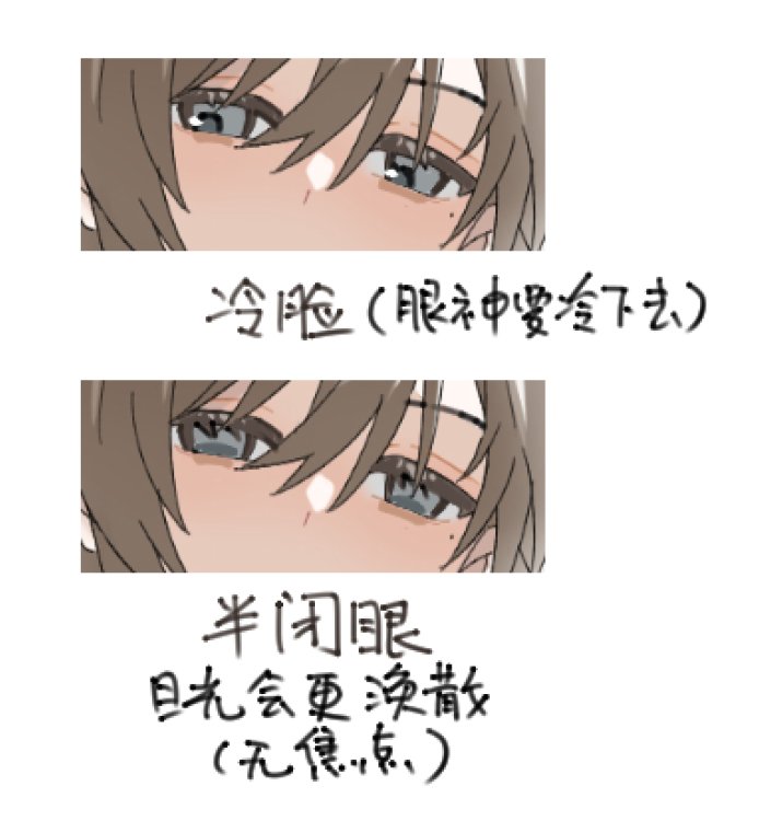neko_twercn's tweet photo. 一点眼神心得，这里也扔一下好了 https://t.co/jG7wxZAeBg