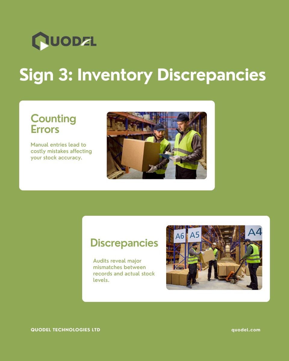 Quodel_'s tweet photo. 🚨 Inventory problems are costing your business more than you think.

If you’re dealing with:
Stockouts
Dead stock
Inventory errors
Lost sales
Manual tracking

It’s time for a smarter solution.

📩 DM us to take control of your inventory.

#InventoryManagement #quodel #stockmgt https://t.co/1T8IvgoYT8