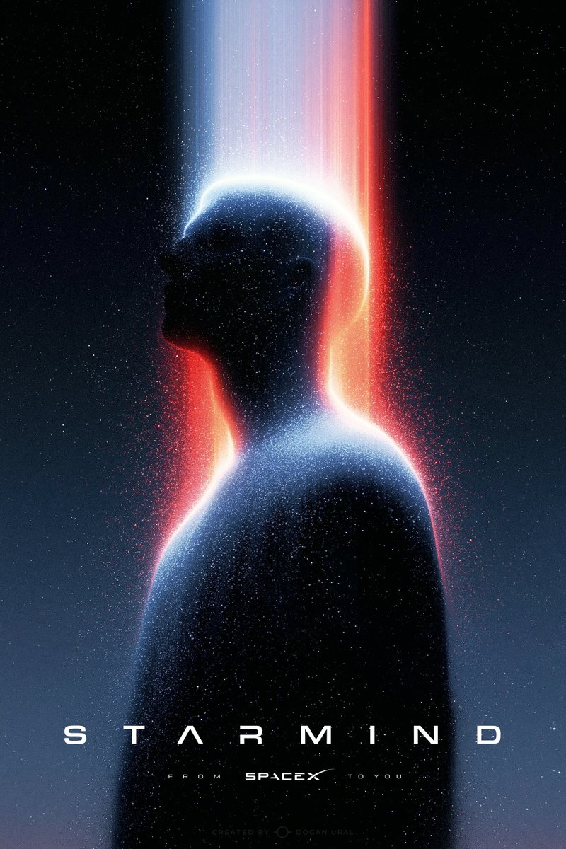 doganuraldesign's tweet photo. SpaceX Starmind (Fan art) https://t.co/rEM7ycNOMB