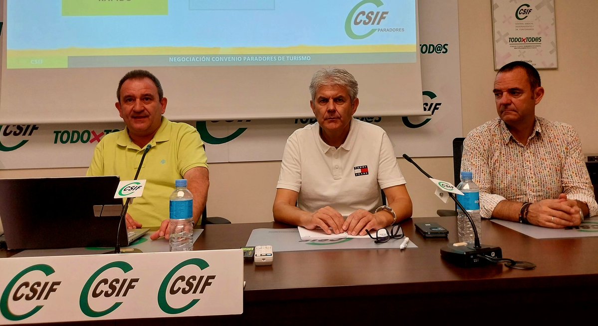 csif_epe's tweet photo. "Gracias a las amenazas de huelga que realizamos en Navidad y Semana Santa, @Paradores, por fin, aceptó negociar el nuevo Convenio que hemos firmado en abril", explica José Manuel García, responsable de @csif_epe en la empresa pública https://t.co/8oAUn8jld7