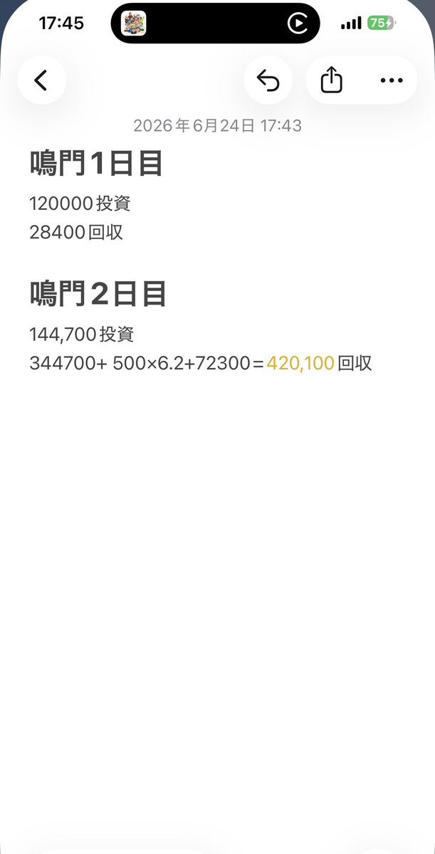 Patikasu7500's tweet photo. 12Rの1-4-6も30枚持ってて今日は勝ち！
パチンコ行って筋トレしてランニングして最高の1日にするぞ！
明日も頑張ろう
(6.2倍は常滑の12レース入っちゃいました。) https://t.co/WgNG3R7LVB