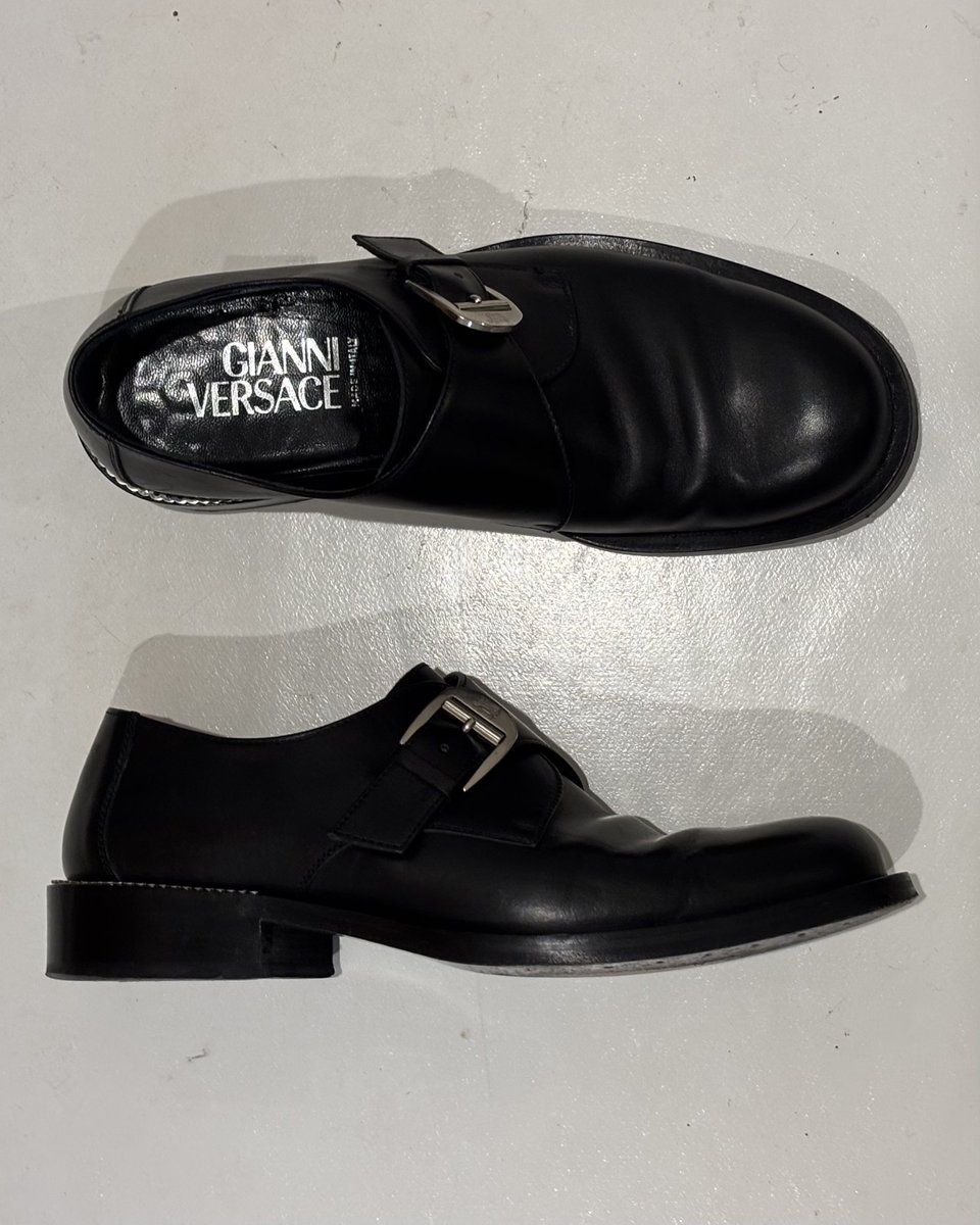Yuttspnd's tweet photo. 2026購入20  Gianni Versace Monk Strap 90s https://t.co/cCAkPh9PHy