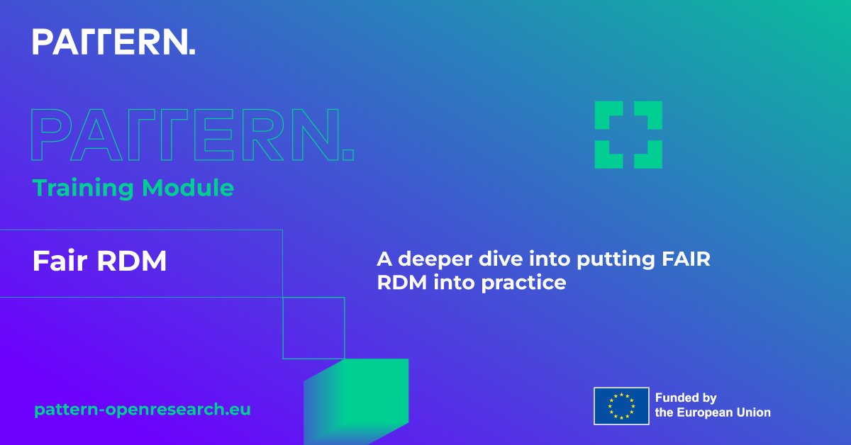 PatternEU's tweet photo. Ready to take your data management to the next level?

Dive deep into the technical mechanics of Metadata, PIDs, Licences, and Repositories to ensure your data drives real impact.

Enrol for free here: https://t.co/QiVtUOMi49 https://t.co/0gVPnsX2nO