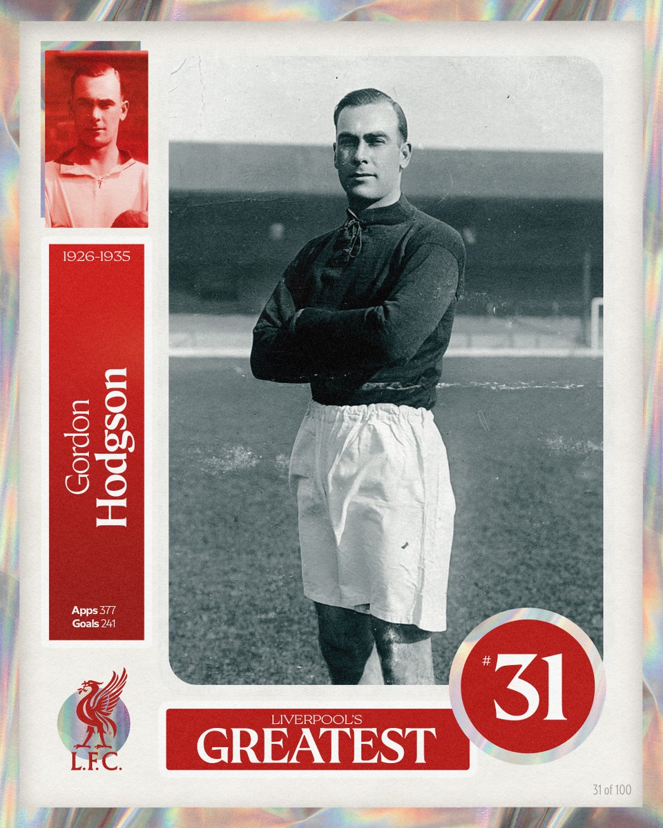 LFC's tweet photo. Liverpool's Greatest - No.31: Gordon Hodgson 🎯