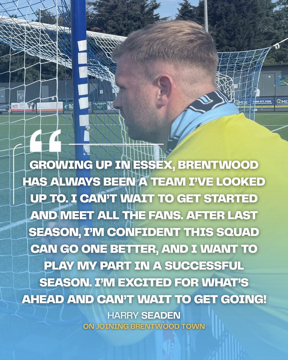 BrentwoodTownFC's tweet photo. 🗣️ "𝐁𝐫𝐞𝐧𝐭𝐰𝐨𝐨𝐝 𝐡𝐚𝐬 𝐚𝐥𝐰𝐚𝐲𝐬 𝐛𝐞𝐞𝐧 𝐚 𝐭𝐞𝐚𝐦 𝐈'𝐯𝐞 𝐥𝐨𝐨𝐤𝐞𝐝 𝐮𝐩 𝐭𝐨"

Harry on joining Brentwood Town for next season!

#UpTheWood 🩵🪵 https://t.co/u5RKmxqmZv