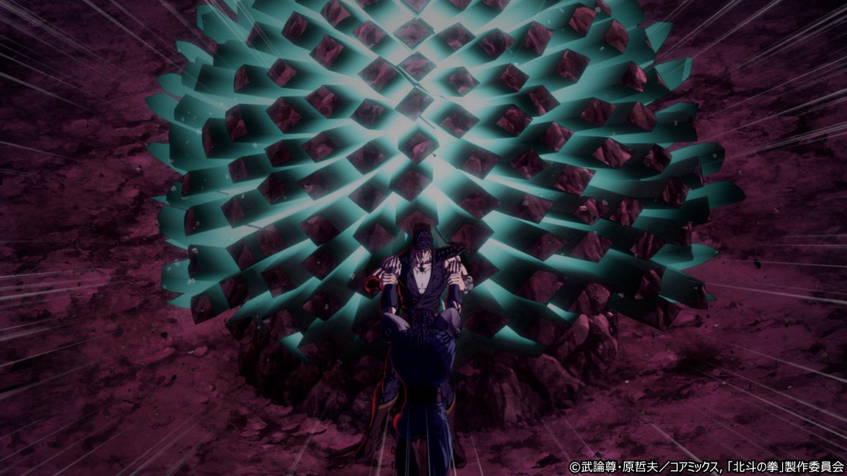 hokutonokeninfo's tweet photo. ━━━━━━━━━━━━━
　アニメ『#北斗の拳 』
 第14話(最終話)あらすじ公開!!
━━━━━━━━━━━━━

⏱6月26日(金)25:00～放送・配信
第14話(最終話)「最後に笑う者」
アイリを人質に取られ、牙親父からケンシロウを殺すよう命令されるレイ。ケンシロウが牙親父の口車に乗らないよう諭すが、レイは何よりも大切な妹アイリの命を守るため、ケンシロウに対し闘いの構えを取る。ケンシロウとレイ、北斗神拳と南斗水鳥拳の闘いの火蓋が今、切って落とされようとしていた……!!