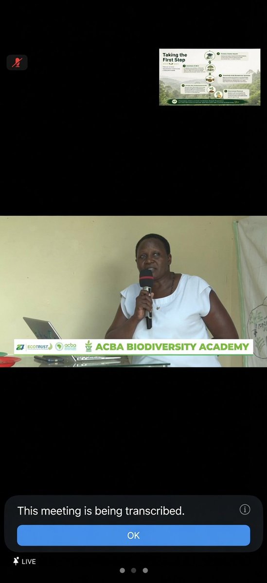 ECOTRUST_Ug's tweet photo. 🚨 LIVE NOW at the #ACBABiodiversityAcademy!

From planting 1,000 trees on her family land to empowering nearly 11,000 farmers across the Rwenzori landscape, Winnie Namwirya is sharing her inspiring conservation journey and lessons from the field.

#ECOTRUST #ConservationFinance https://t.co/dG8jKo9DU0