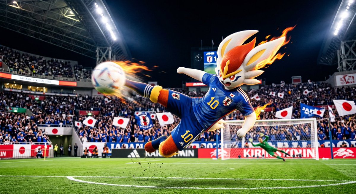 lute20121's tweet photo. AI画像作成第二弾

今回エースバーンとサッカー日本代表をコラボしてみました^_^

何故か背番号が10なのがまたよき^_^ https://t.co/LuxsumjyyG