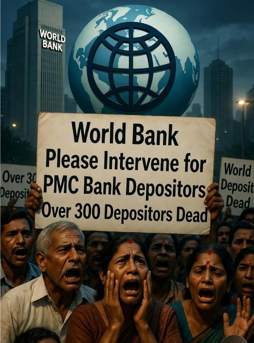 sunnyfernandes's tweet photo. @nsitharamanoffc @nsitharaman @PIB_India @MIB_India @FinMinIndia @MCA21India @DDIndialive @airnewsalerts @neelkanthmishra Sir humble request World Bank intervention in requesting Madam Nirmala to return PMC Bank Depositors their money back with interest.

Hundreds of PMC Bank depositors killed with no money access. Few suicides.

India needs secure corrupt free Banking. WB speak up https://t.co/bBdxOOcqr2