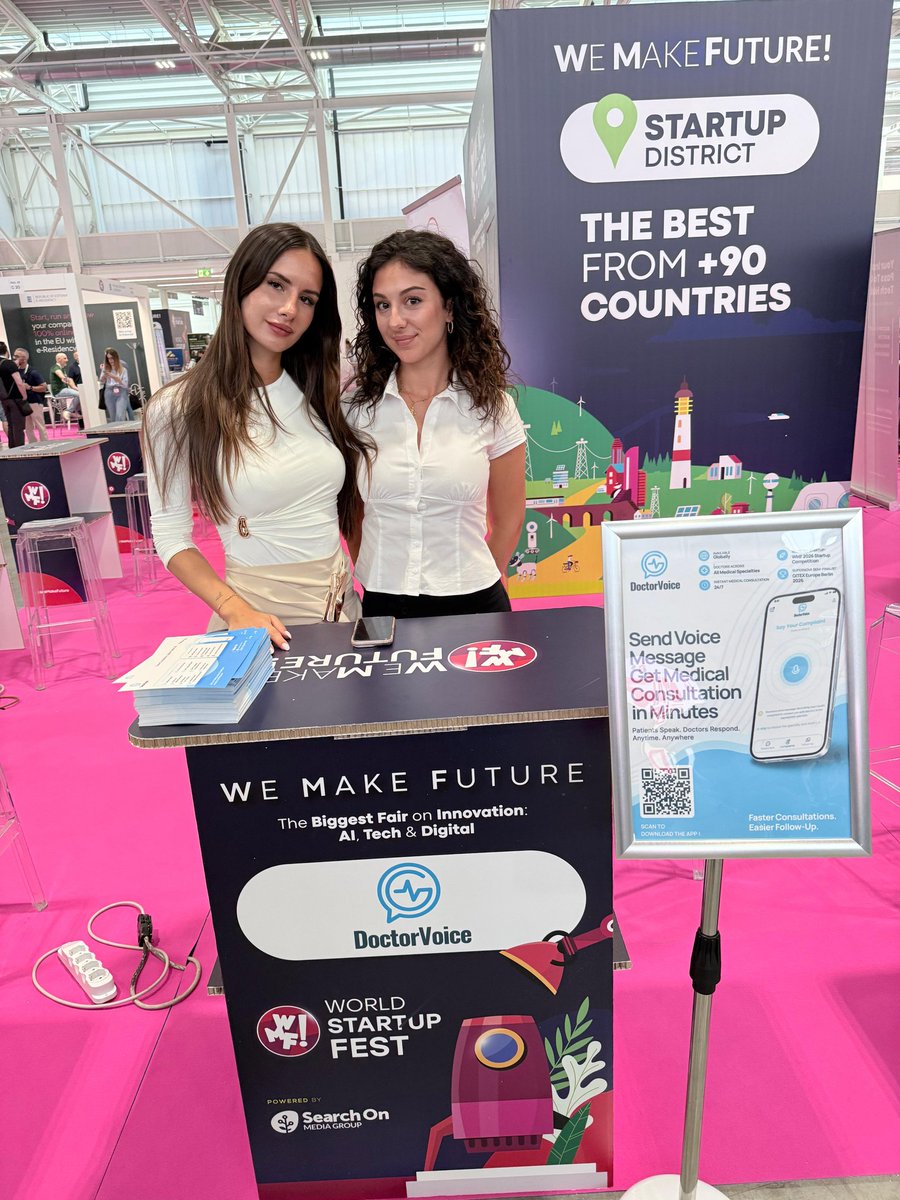 DoctorVoiceApp's tweet photo. 🚀 From Egypt to Italy 🇪🇬➡️🇮🇹
DoctorVoice is live at WMF 2026, showcasing how AI-powered voice consultations can make healthcare more accessible worldwide.
#DoctorVoice #WMF2026 #Startup #HealthTech #AI #DigitalHealth #Italy #Bologna #TechTok https://t.co/g7ZyU5WejT