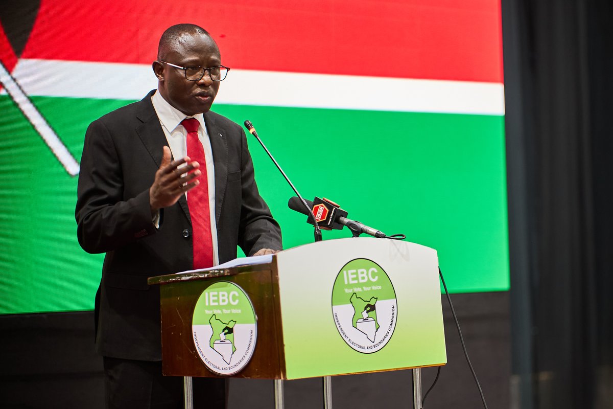 IEBCKenya's tweet photo. "I extend my sincere gratitude to our State and non-state agencies for their continued support in strengthening Kenya's democratic institutions. I appreciate the support of our development partners, including the International Foundation for Electoral Systems (IFES), the Electoral Law and Governance Institute for Africa (ELGIA), the United Nations Development Programme (UNDP), the European Centre for Electoral Support (ECES), International IDEA, Uraia Trust, the Centre for Multiparty Democracy Kenya (CMD-Kenya), the Netherlands Institute for Multiparty Democracy (NIMD), the Carter Center, and many others who continue to contribute directly and indirectly to institutional strengthening and electoral reforms.

As we launch these important instruments today, let us renew our collective commitment to protecting the Constitution, strengthening democratic governance, and ensuring that every Kenyan can exercise their democratic rights freely, peacefully, confidently, and with dignity. Together, through collaboration, integrity, professionalism, and fidelity to the Constitution, we will deliver electoral processes that honour the aspirations of our people and strengthen Kenya's democratic future,"said @EEEthekon 

#IEBCStrategicPlan #KuraYakoSautiYako #DeepeningDemocracy