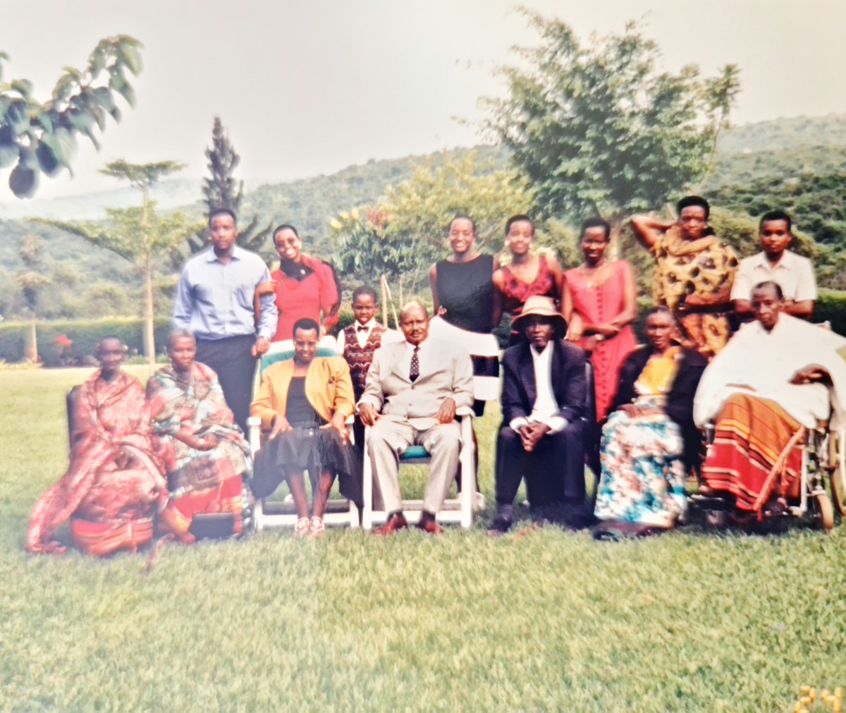 KagutaMuseveni's tweet photo. I was now on the way to launch another effort of fighting Amin using the 100 rifles we had already infiltrated into Uganda and the hand grenades which Rwaheru and group used very effectively at Lubiri Quarter-Guard, Kyambogo house of mathematics teacher Karuhanga (Omuharabu) and saved me in Mbale, Maluku, House no. 49. 
 
This is where God’s miracle came in. We had just parked in the Inter-Continental car-park, when I saw the Kazzoras, including Maama, entering their cars after they had had lunch at the hotel. I got out of our car and greeted them. Mr. Kazzora and his wife did not know me but Maama Janet and Maama Jennifer Kutesa, knew me from the Ntungamo- Kyamate days. 
 
Without going into details, it is that accidental and miraculous re-connection that enabled me to have a family even when I was still in the risky life of exile and, the Resistance. Praised be the Lord. 
 
It is that miraculous re-connection, that gave me a family of 4 great children and fifteen grandchildren and I am now threatening to have great grandchildren (Abaijukuriza).