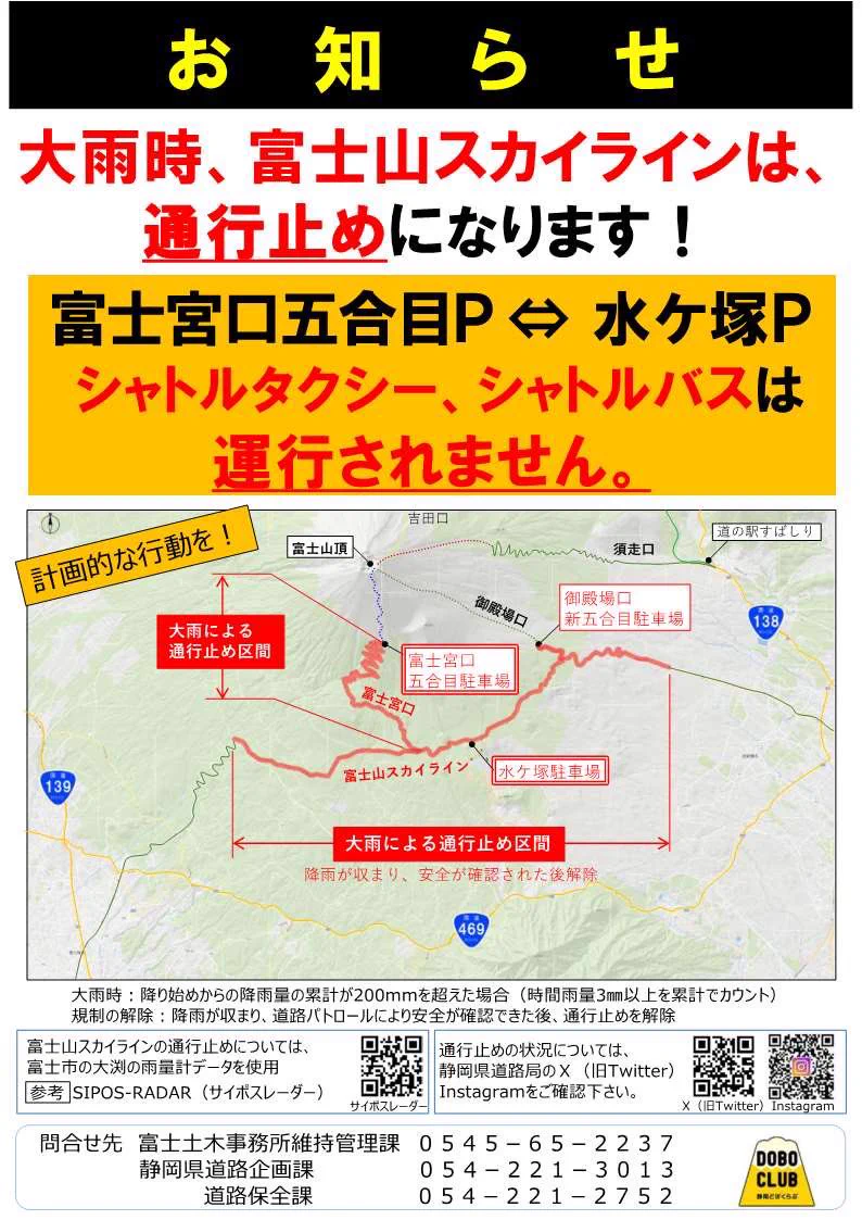 マイカー 規制 富士山