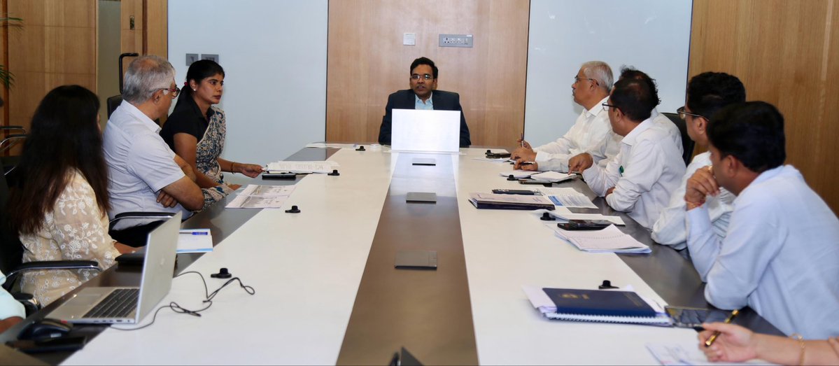 kptcl_official's tweet photo. Dr. @PrasathIas, IAS, MD, KPTCL chaired a review meeting on the progress of Automatic Meter Reading (AMR) projects at Indhana Bhavana, Bengaluru. 

Also present were Shri Giridhar Kulkarni, Director (Projects), Shri Vishwanath Naik, Director (Operations) &amp; other senior officials https://t.co/y5DsjSn0hH