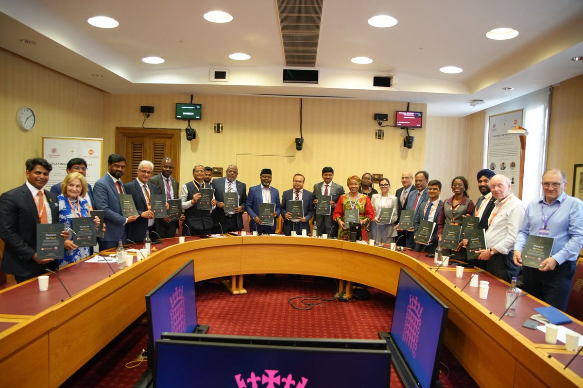 SantoshKumarBRS's tweet photo. Honoured to lead Playing for the Planet at the House of Lords during London Climate Action Week a powerful Commonwealth dialogue uniting parliamentarians, diplomats, youth leaders, researchers and sports advocates from the UK, Kenya and beyond.

What began as a small idea in Telangana has today grown into a people’s movement with global relevance mobilising 196+ million saplings, 44 million citizens, and 21,000+ water conservation structures across 33 countries.

Grateful for the encouragement and support extended by leaders from the UK, Kenya, the Commonwealth Secretariat, Commonwealth Sport, and Antigua & Barbuda. Their belief in citizen-led, measurable climate action strengthens our resolve to take this movement forward from Glasgow 2026 to CHOGM Antigua, and to Hyderabad Climate Action Week 2026.

Climate action must move from ambition to delivery and when youth, policymakers, scientists, and the sporting world come together, change becomes unstoppable.

 #GreenIndiaChallenge #LondonClimateActionWeek #Commonwealth  #HouseOfLords