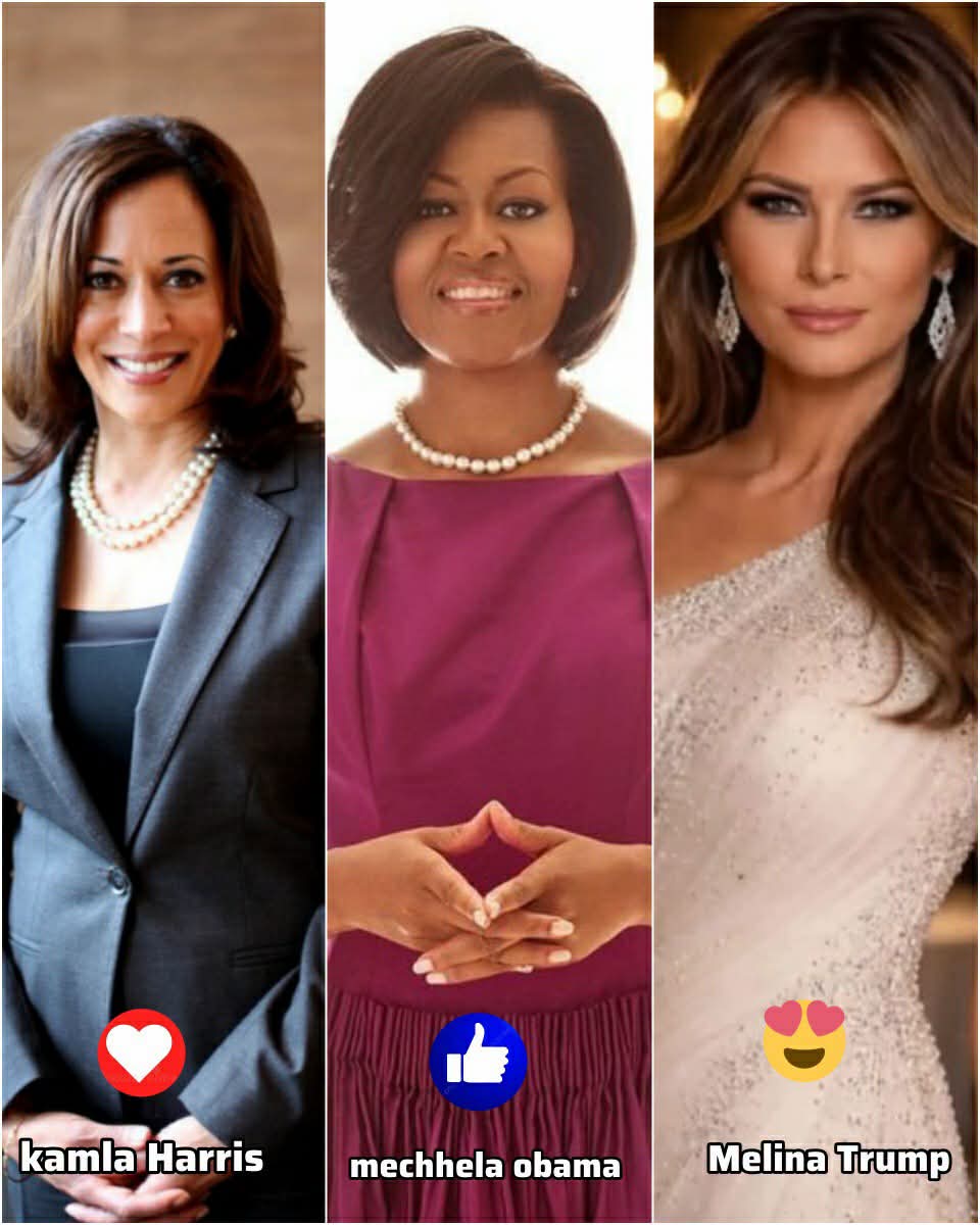 RossyPrime's tweet photo. Which one is your favorite? ❤️
1️⃣ Kamala Harris 
2️⃣ Michelle Obama 
3️⃣ Melania Trump https://t.co/HESXCCSiVJ