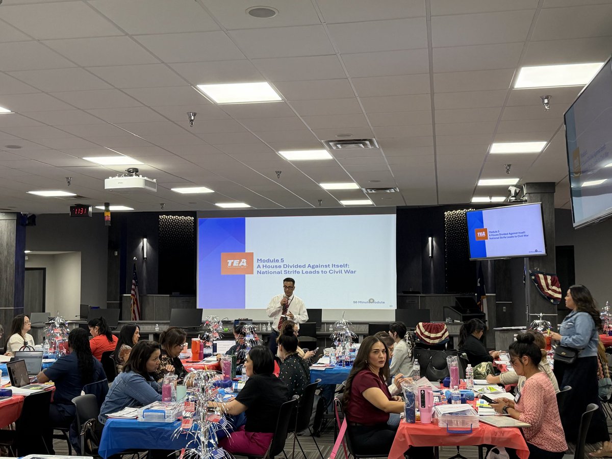 19socialstudies's tweet photo. Proud Program Manager moment @ESCRegion19. My team of trainer of trainer have delivered their 1st 2-day Civics Training Program to K-5 principals and teachers in compliance with SB3. Thank you to YISD for hosting us. 
#CivicsTrainingProgram #SocialSudies #WeR19 https://t.co/qe7XuLDwsD