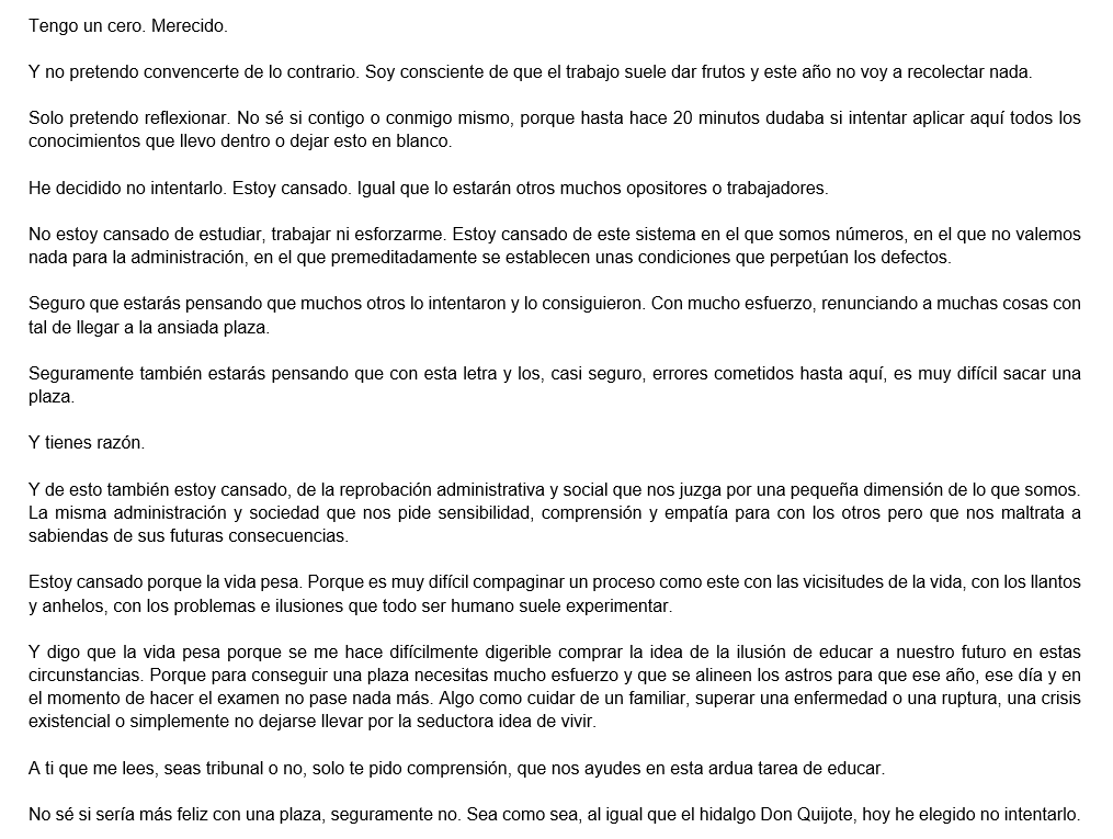 E_dudando's tweet photo. Un tribunal se ha tomado la molestia de pasar a texto lo que se ha encontrado en el práctico de las #Oposiciones de Madrid de este año. Cada cual que reflexione como crea conveniente. https://t.co/Q10ccpSfBM