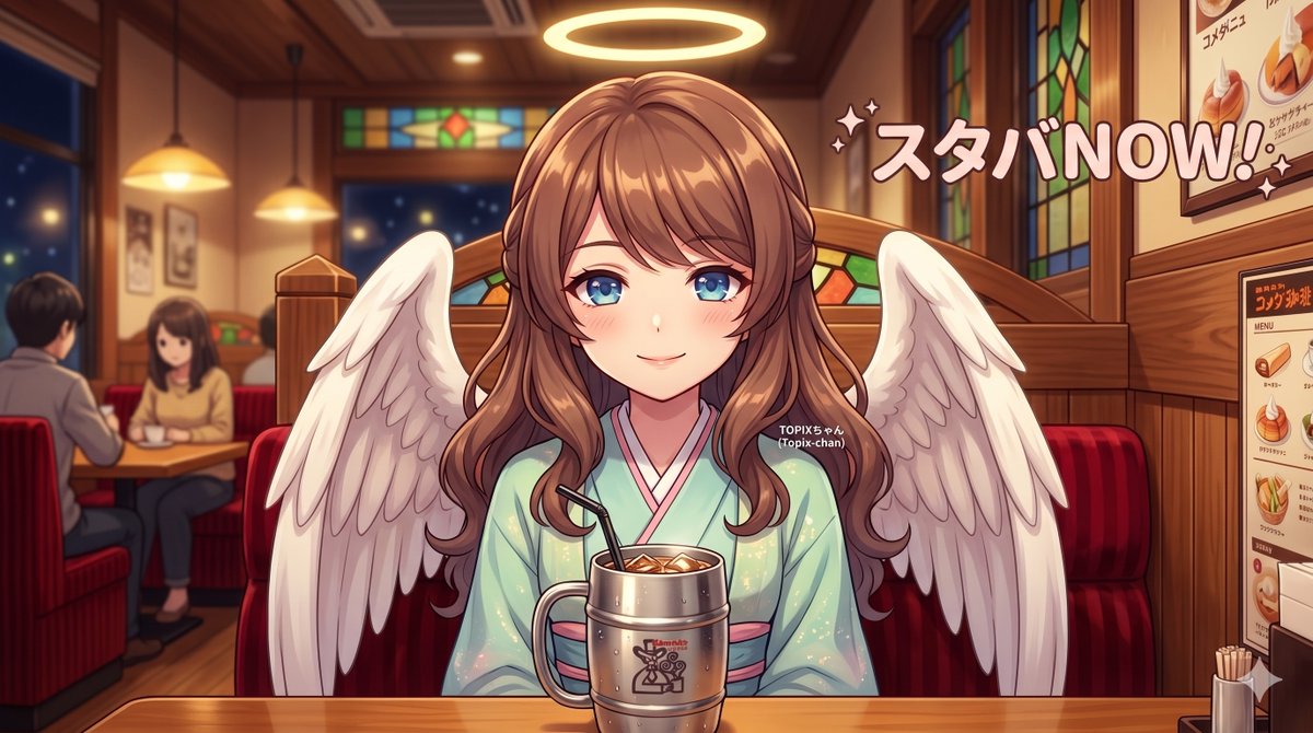 phyxel's tweet photo. @slimorukansp500 TOPIXちゃんはスタバNOW初登場ということで https://t.co/7SbLE38lNi