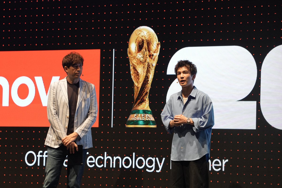 Lenovo_JP's tweet photo. ／ 
ゲストトークまで熱い🔥⚽！
FIFA ワールドカップ 2026 
パブリックビューイング by レノボ
＼

ゲストの #岩田剛典 さんからは、
レノボTVCMソング「RISE NOW」の制作背景や
楽曲に込めた想いについてもお話しいただきました！

スペシャルトークに、会場も大盛況🎉 https://t.co/nYw9HKwmaZ
