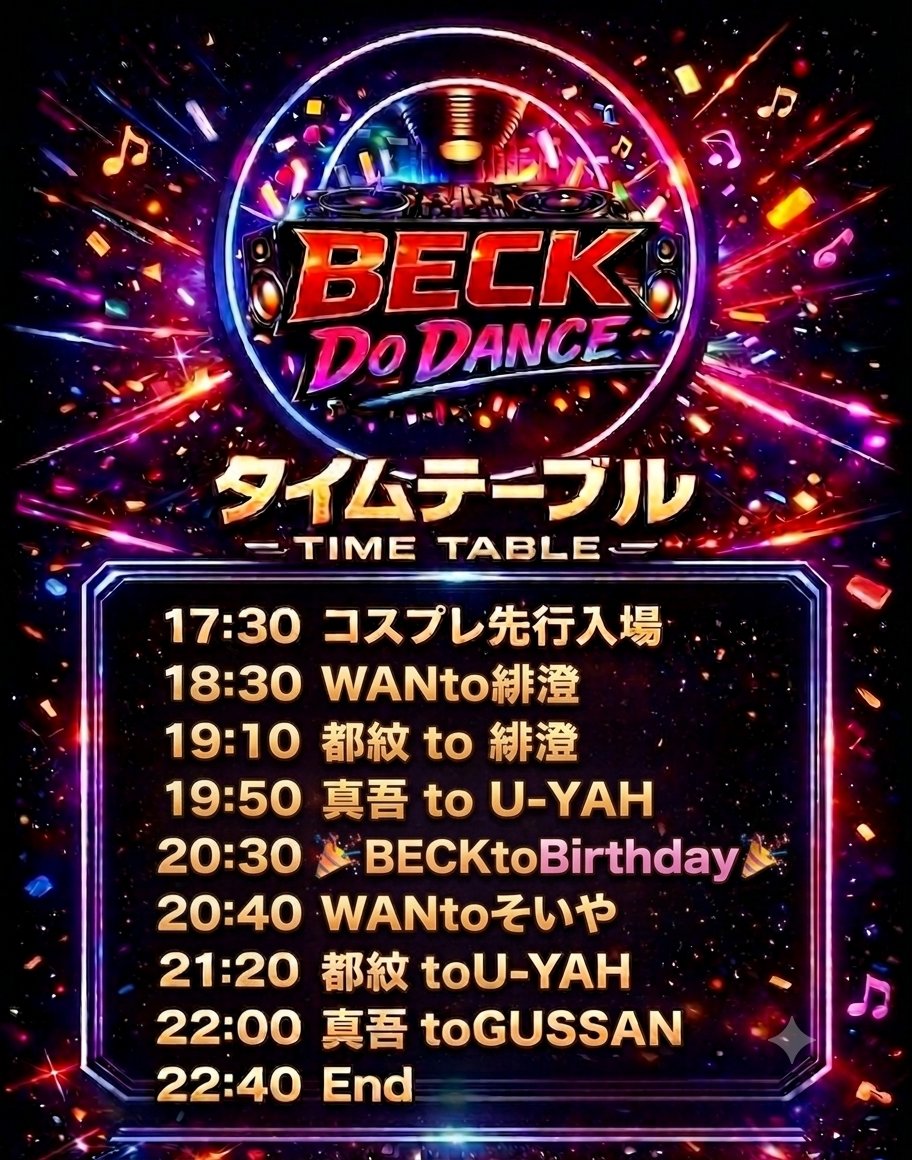 BECKtoBIRTHDAY's tweet photo. 7月最初の木曜日は #BECKdoD
7/2 （木）18時OPEN
入場料2000円 1D付
コスプ��参加割引有
誕生月特典有🎉　
セミレギュラー
U-YAH @yuya_626_gp がNATSU☆凱旋で初参加！
そしてDJ真吾 @dj_shingo はレギュラーへ！
秋葉原駅昭和通り口徒歩１分
BECAアキバ @BECK_AKIBAよろしく！
なんかDJたくさんだー https://t.co/L7i1LSKvUV