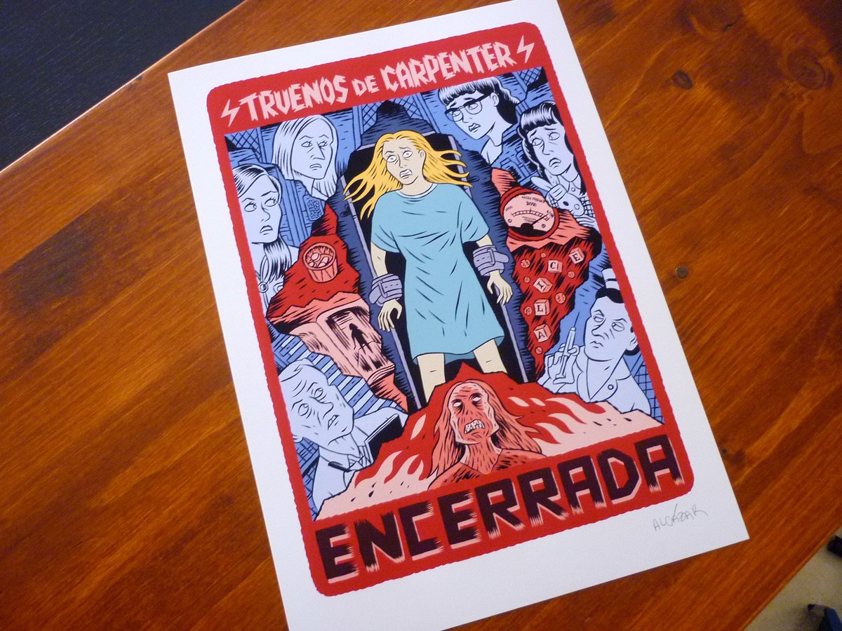 pacoalczr's tweet photo. ENCERRADA (2010) es una película de terror psicológico que resultó la (pocha) despedida como director de JC. Sin ser una mala peli, es un Carpenter bastante diluido y por momentos casi irreconocible. En fin, yo me quedo con Jared Harris, que mola siempre.

Láminas hasta el 30/6! https://t.co/G4x2sKoTYc